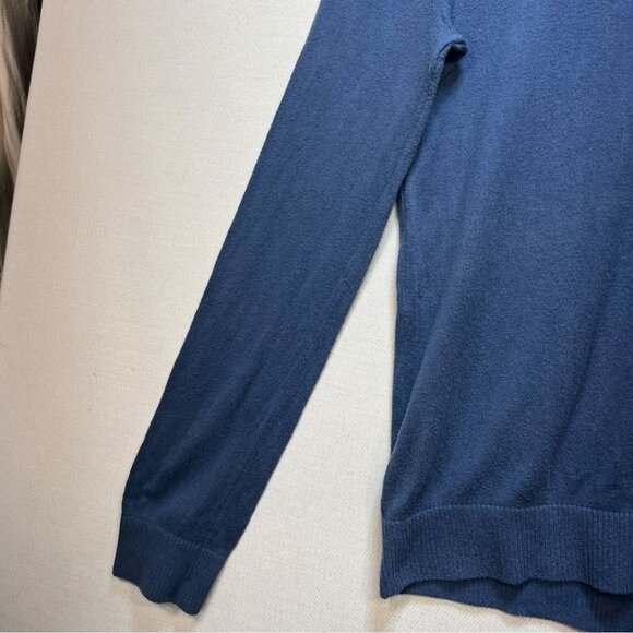 Hollister Mens V-Neck Sweater Medium Blue Knit Pullover Long Sleeve Casual - Picture 6 of 13